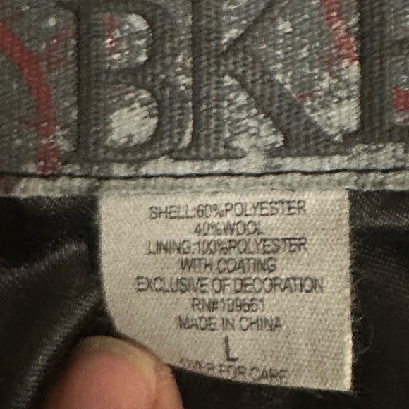 Bke Wool Blend Decorative Double Breasted Black Button Pea Coat Size Lar… - Picture 9 of 10